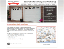 Tablet Screenshot of overheaddoorptbo.ca
